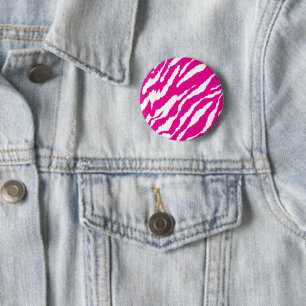 Macaron Rond 5 Cm Un motif floral complexe en rose et blanc, art