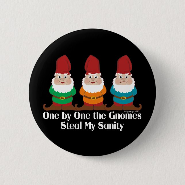 Macaron Rond 5 Cm Un Par Un Les Gnomes Sanity (Devant)
