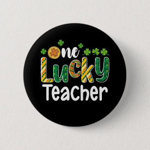 Macaron Rond 5 Cm Un professeur chanceux École de la Saint-Patrick