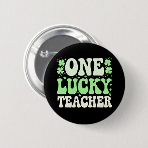 Macaron Rond 5 Cm Un professeur chanceux professeur rétro groovy St-