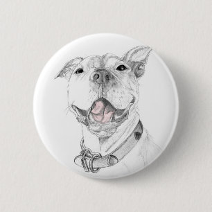 Macaron Rond 5 Cm Un sourire de Pit Bull