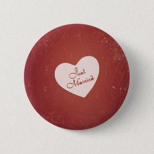 Macaron Rond 5 Cm Un Style Rétro Vintage Marié À L'Antique Rouge