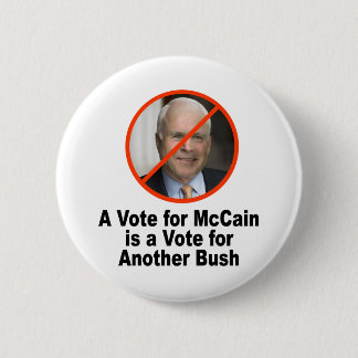 Macaron Rond 5 Cm Un vote pour McCain est un vote pour le bouton de