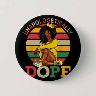 Macaron Rond 5 Cm Unapologetically Drug Afro Black History Month Mel