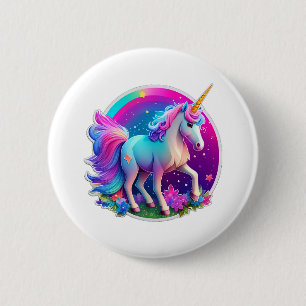 Macaron Rond 5 Cm Une belle licorne