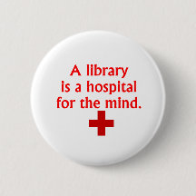 Une bibliothèque est un hôpital pour le bouton de 