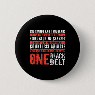 Macaron Rond 5 Cm Une ceinture noire Funny Martial Arts Karate Taekw