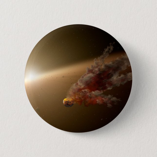 Macaron Rond 5 Cm Une Énorme Éruption Autour De L'Étoile Ngc 2547-Id (Devant)