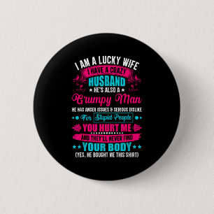 Macaron Rond 5 Cm Une femme chanceuse mari fou