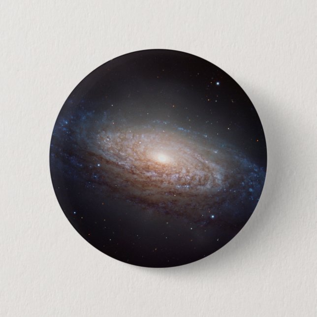 Macaron Rond 5 Cm Une galaxie en spirale en Lion (Devant)