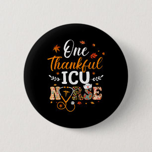 Macaron Rond 5 Cm Une Infirmière Icu Remerciante Thanksgiving Drôle 