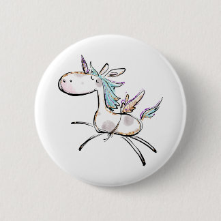 Macaron Rond 5 Cm Une licorne magique