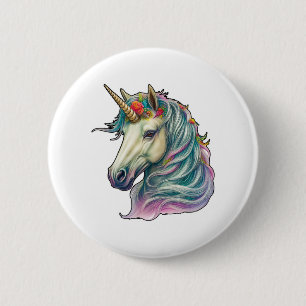 Macaron Rond 5 Cm Une Unicorne Fantastique !