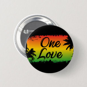 Macaron Rond 5 Cm Une unité d'amour et le respect pour tous Rasta