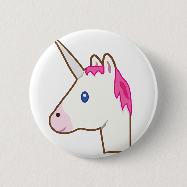 Macaron Rond 5 Cm Unicorn emoji (Devant)