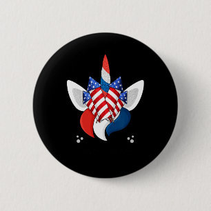 Macaron Rond 5 Cm Unicorn Face 4 juillet mignonnes filles Ados enfan