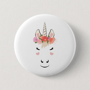 Macaron Rond 5 Cm Unicorn Face Eyelashes Aimer Halloween Costume Flu