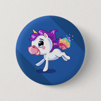 Macaron Rond 5 Cm Unicorn Farts