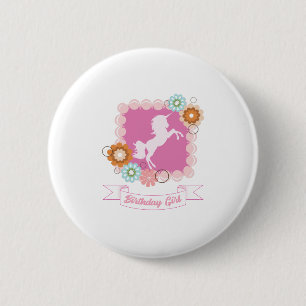 Macaron Rond 5 Cm Unicorn Girls Birthday Party