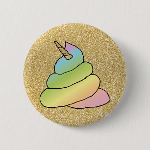 Macaron Rond 5 Cm Unicorn Rainbow Crap Emoji Poop Emoji With Face
