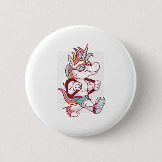 Macaron Rond 5 Cm Unicorn Va À L'École