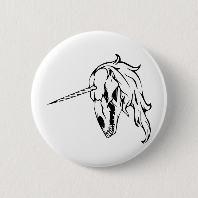 Macaron Rond 5 Cm Unicorne (Devant)