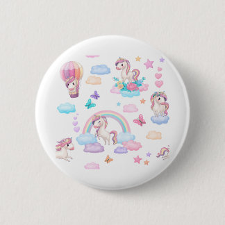 Macaron Rond 5 Cm Unicornes