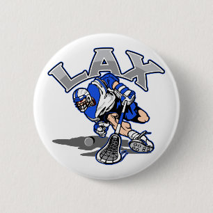 Macaron Rond 5 Cm Uniforme de bleu de joueur de lacrosse