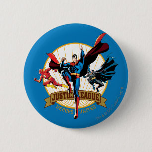 Macaron Rond 5 Cm Union des héros de la Ligue de Justice