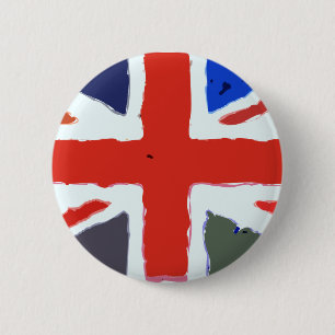 Macaron Rond 5 Cm Union Jack