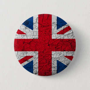 Macaron Rond 5 Cm Union Jack Button / Pin / Contagier