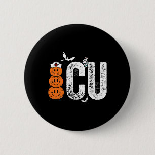 Macaron Rond 5 Cm Unité de soins infirmiers Infirmière Halloween soi