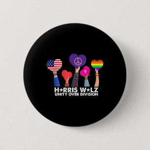 Macaron Rond 5 Cm Unité sur division Harris 2024 Wheimer 2024 Vote