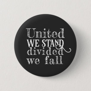 Macaron Rond 5 Cm United we stand white motivation dire
