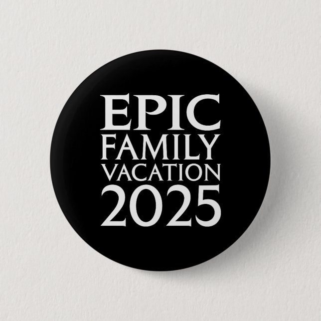 Macaron Rond 5 Cm Universal Epic Universe Family Vacation 2025 Front (Devant)