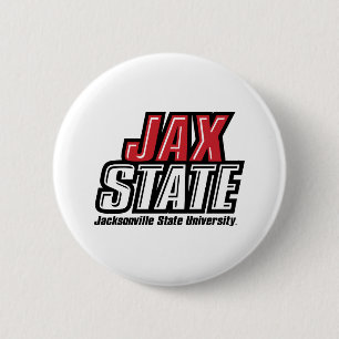Macaron Rond 5 Cm Université d'État de Jacksonville Logo JAX STATE