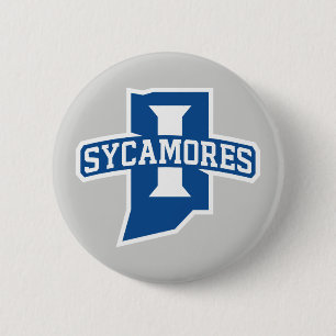 Macaron Rond 5 Cm Université d'État d'Indiana Sycamores