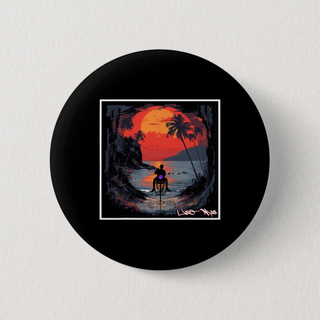 Macaron Rond 5 Cm Uno Mas - Disc Golf  (Devant)