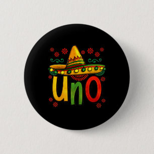 Macaron Rond 5 Cm Uno Mon premier anniversaire mexicain Cinco De May