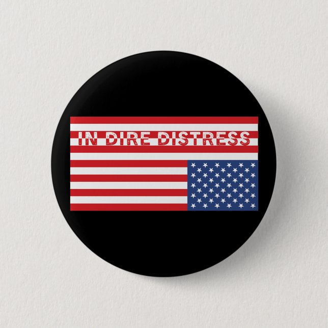 Macaron Rond 5 Cm Updown USA Drapeau : En Dire (Devant)