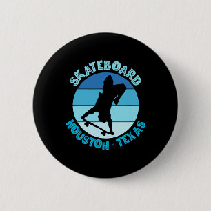 Macaron Rond 5 Cm Urne de skateboardeur Houston Texas Skateboard 