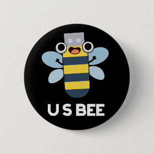 Macaron Rond 5 Cm US Bee Funny USB - Jeu technique Dark BG