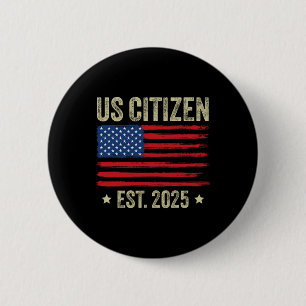 Macaron Rond 5 Cm Us Citoyenneté Décoration Américain Nouveau citoye