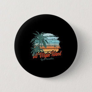 Macaron Rond 5 Cm Us Virgin Island Beach St. Thomas Shirt Lost Parad