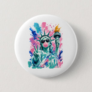 Macaron Rond 5 Cm USA Amérique 250e anniversaire Liberté