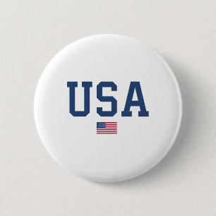 Macaron Rond 5 Cm Usa Chemise Femmes Hommes Enfants Drapeau Américai