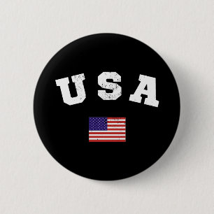Macaron Rond 5 Cm USA  Flag Patriotic