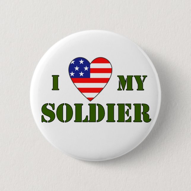 MACARON ROND 5 CM USA-LOVE MON SOLDAT (Devant)