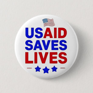 Macaron Rond 5 Cm USAID sauve des vies Agence américaine Développeme
