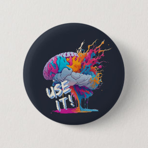 Macaron Rond 5 Cm Utilisez-le - Cerveau de projection coloré